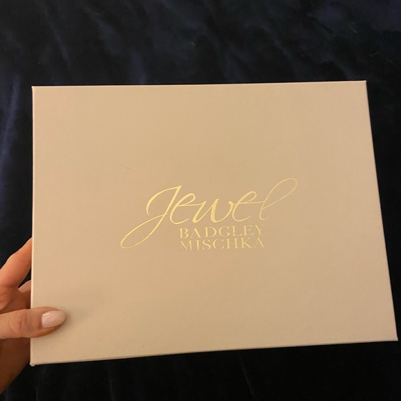 Badgley Mischka champagne bridal block heels - Picture 5 of 9